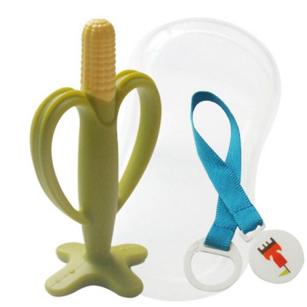 Набор для прорезывания зубов «Совершенство кукурузы» (чехол + клипса) / Национальное устройство для прорезывания зубов, набор для прорезывания зубов Perfection (клипса + чехол), Корейские детские товары