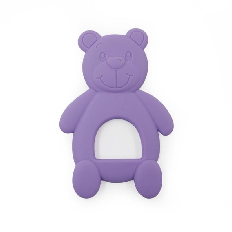 Детское силиконовое кольцо для прорезывания зубов Baby Bite Joy Bite Мишка Палочка для прорезывания зубов Пищевая жевательная резинка Кольцо для прорезывания зубов Игрушки фиолетовый